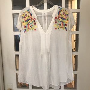Off white embroidered blouse